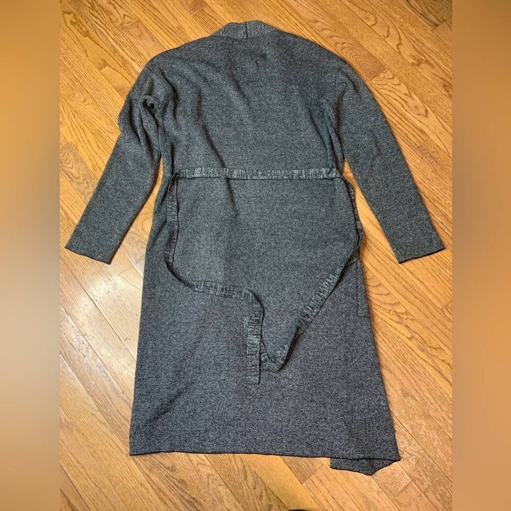 Dex Grey Knit Longline Belted Cardigan | Size Small - Picture 4 of 7